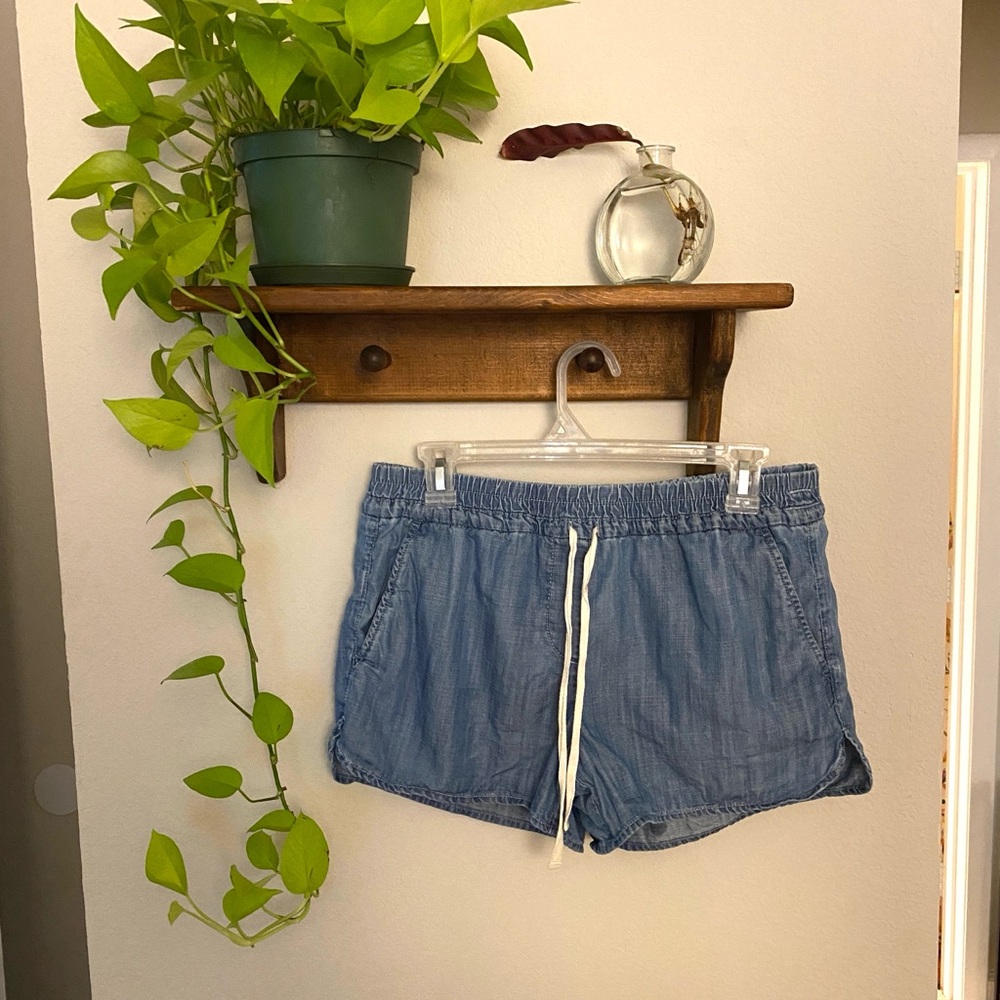 Loft Chambray Running Shorts